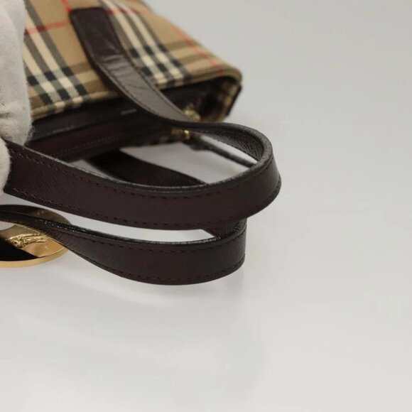BURBERRY Nova Check Hand Bag Canvas Beige - Picture 9 of 15